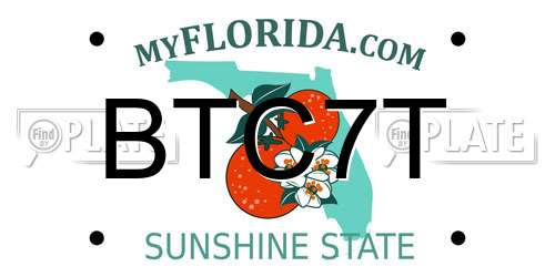 BTC7T Florida License Plate