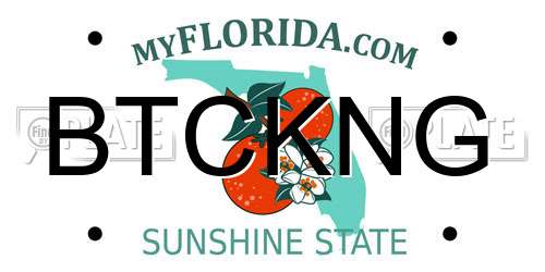 BTCKNG Florida License Plate