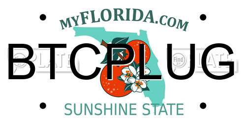 BTCPLUG Florida License Plate