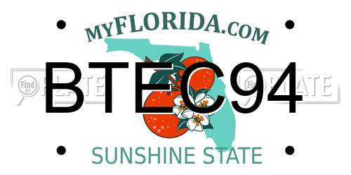 BTEC94 Florida License Plate