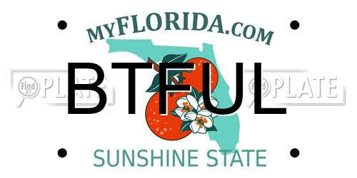 BTFUL Florida License Plate