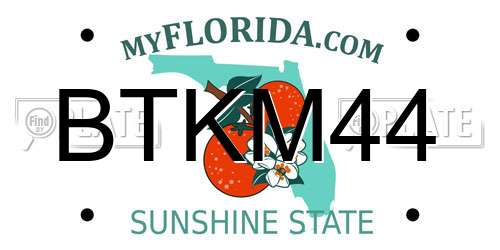 BTKM44 Florida License Plate