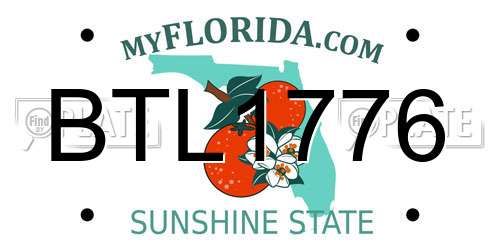 BTL1776 Florida License Plate
