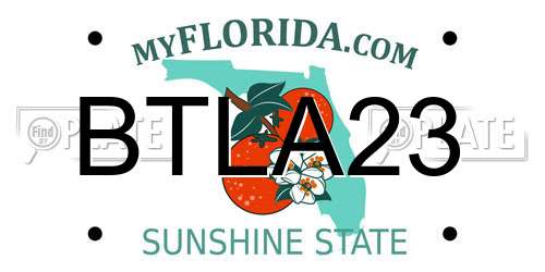 BTLA23 Florida License Plate