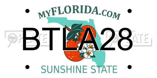 BTLA28 Florida License Plate