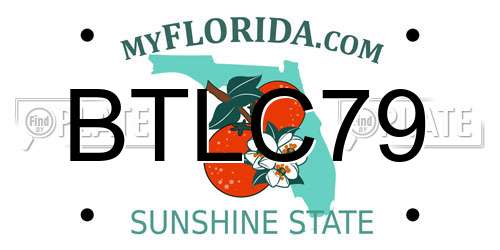 BTLC79 Florida License Plate