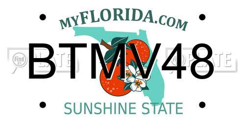 BTMV48 Florida License Plate