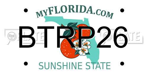 BTRP26 Florida License Plate