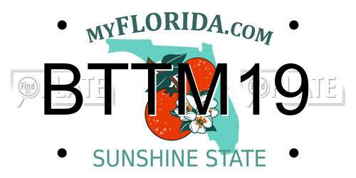 BTTM19 Florida License Plate
