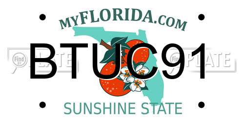 BTUC91 Florida License Plate