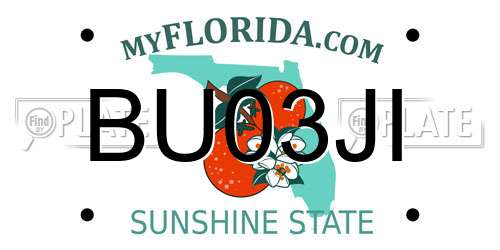 BU03JI Florida License Plate
