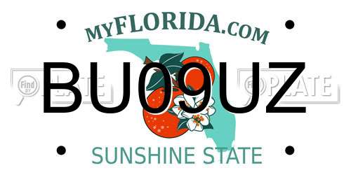 BU09UZ Florida License Plate