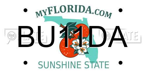 BU11DA Florida License Plate