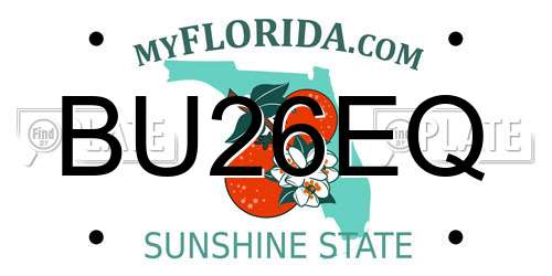 BU26EQ Florida License Plate