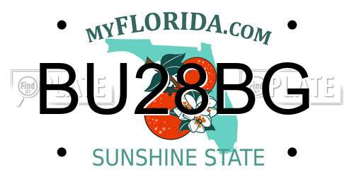 BU28BG Florida License Plate