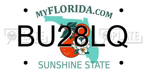 BU28LQ Florida License Plate