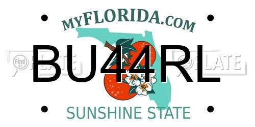 BU44RL Florida License Plate