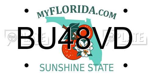 BU48VD Florida License Plate