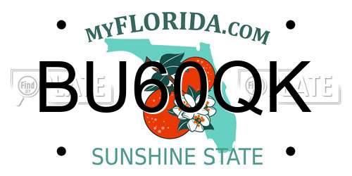 BU60QK Florida License Plate
