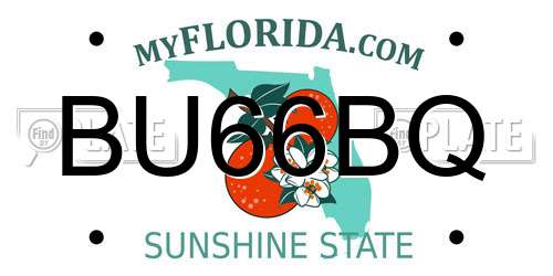 BU66BQ Florida License Plate