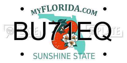 BU71EQ Florida License Plate