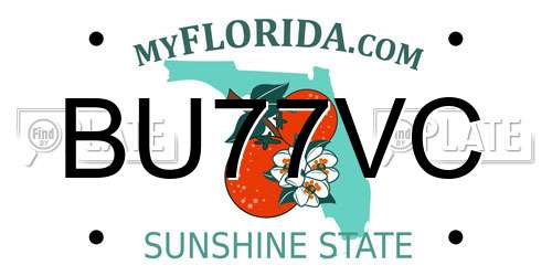 BU77VC Florida License Plate