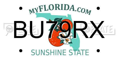 BU79RX Florida License Plate