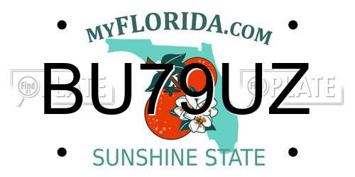 BU79UZ Florida License Plate
