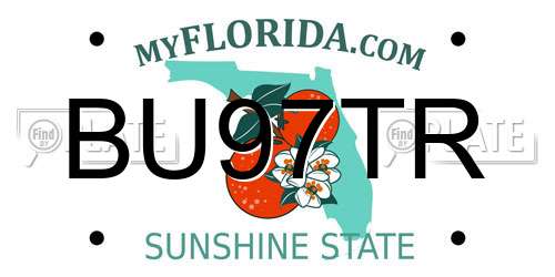 BU97TR Florida License Plate