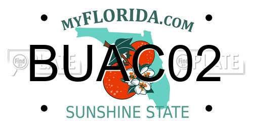BUAC02 Florida License Plate