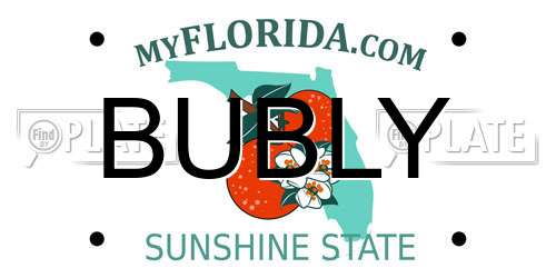 BUBLY Florida License Plate