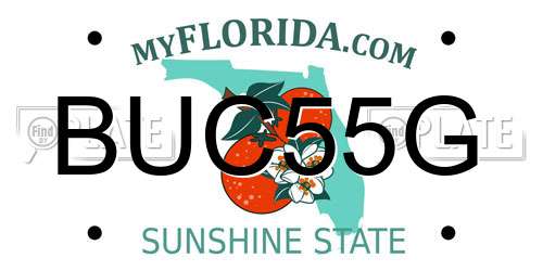 BUC55G Florida License Plate