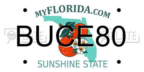BUCE80 Florida License Plate