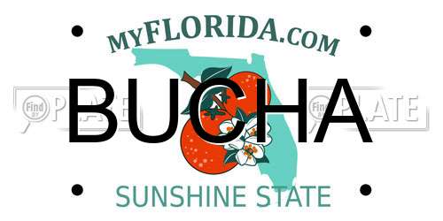 BUCHA Florida License Plate