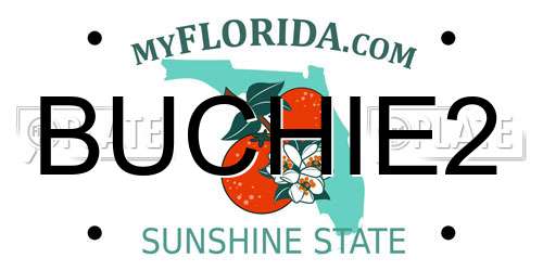 BUCHIE2 Florida License Plate