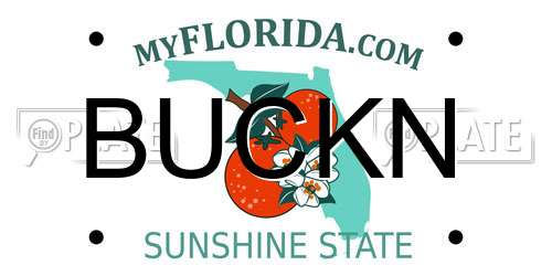 BUCKN Florida License Plate