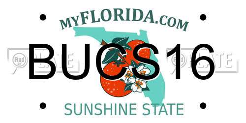 BUCS16 Florida License Plate