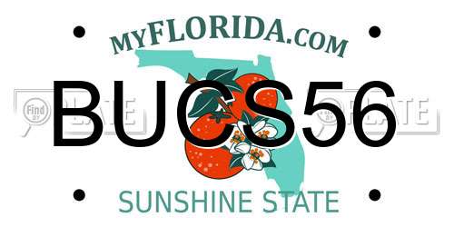 BUCS56 Florida License Plate