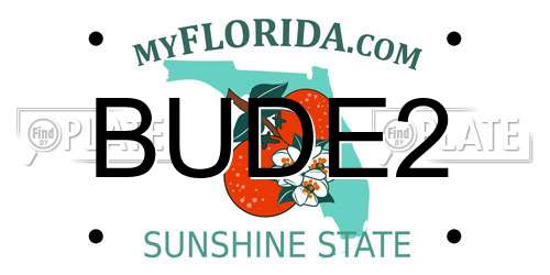 BUDE2 Florida License Plate