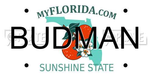 BUDMAN Florida License Plate