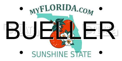 BUELLER Florida License Plate
