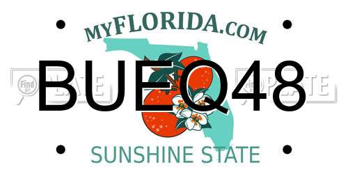 BUEQ48 Florida License Plate