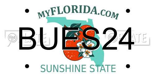 BUES24 Florida License Plate