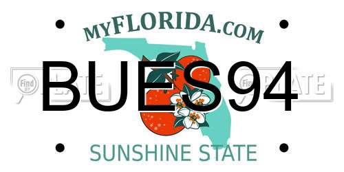 BUES94 Florida License Plate
