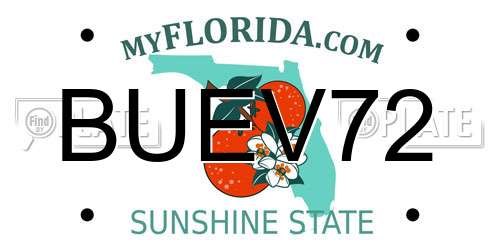 BUEV72 Florida License Plate