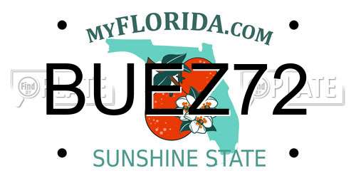 BUEZ72 Florida License Plate