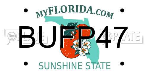 BUFP47 Florida License Plate