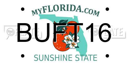 BUFT16 Florida License Plate