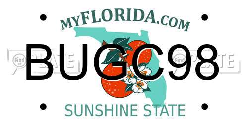 BUGC98 Florida License Plate