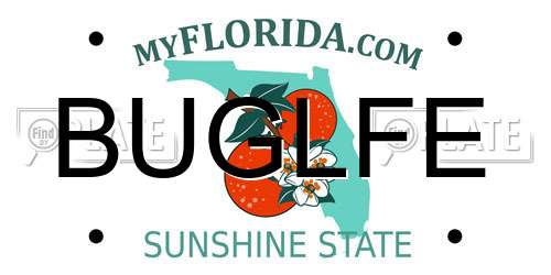 BUGLFE Florida License Plate